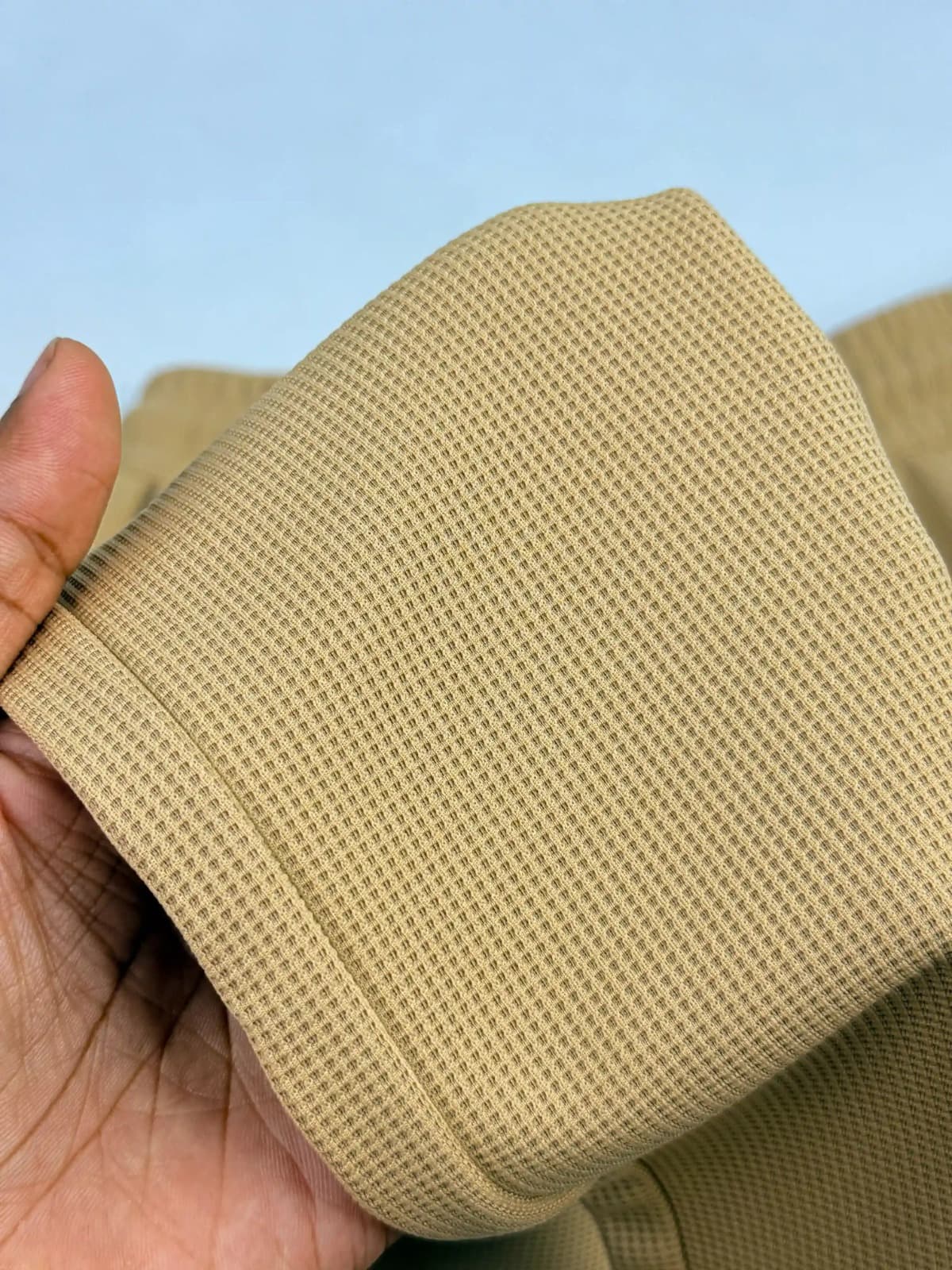 Waffle Textured Comfort Trouser SAND 3