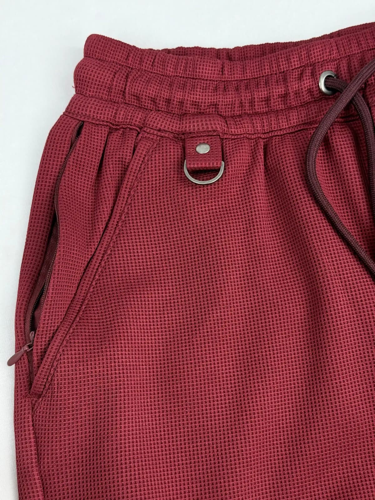 Waffle Textured Comfort Trouser MERLOT 3