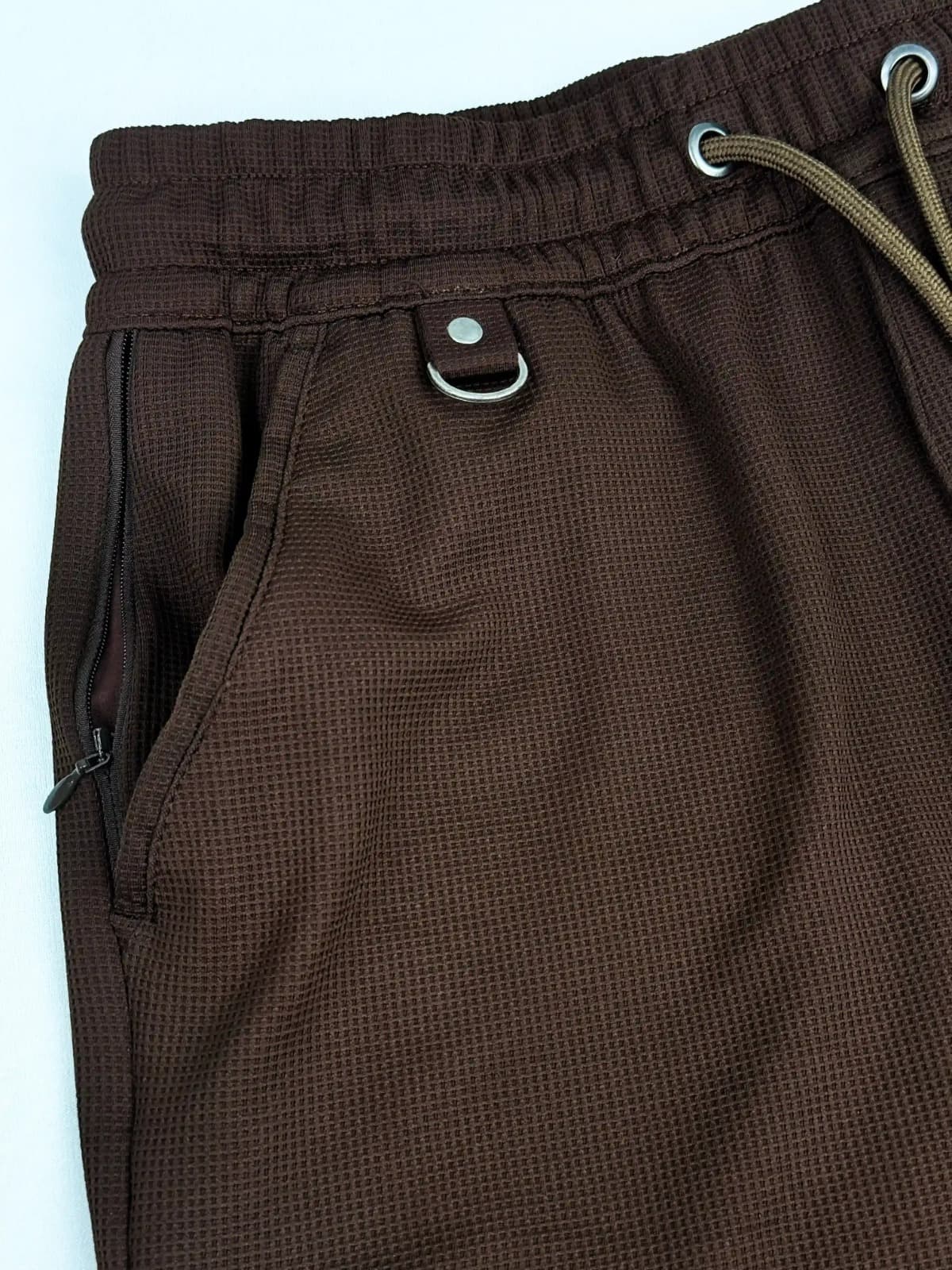 Waffle Textured Comfort Trouser BROWN 3