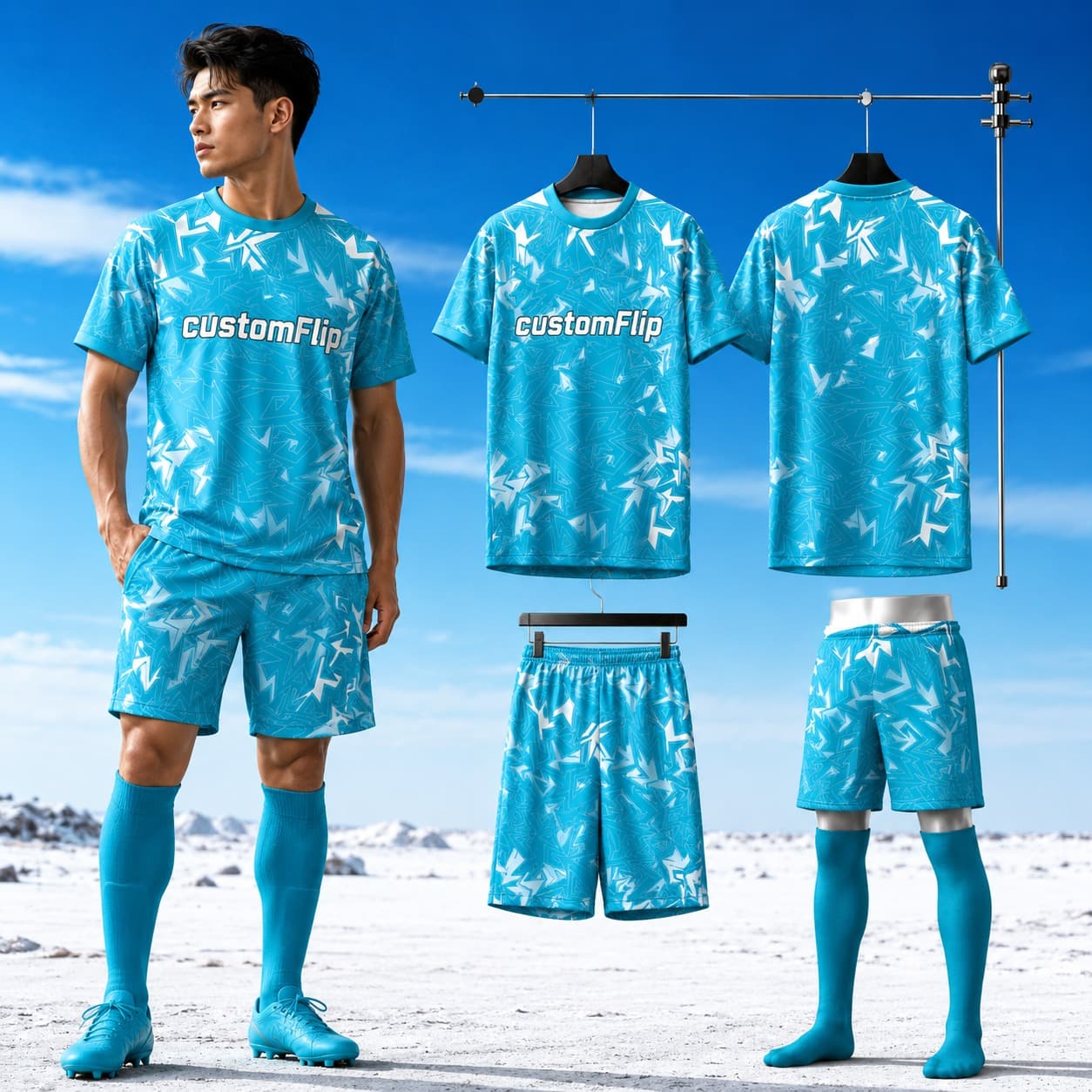 Custom Jersey Aqua Blue 1