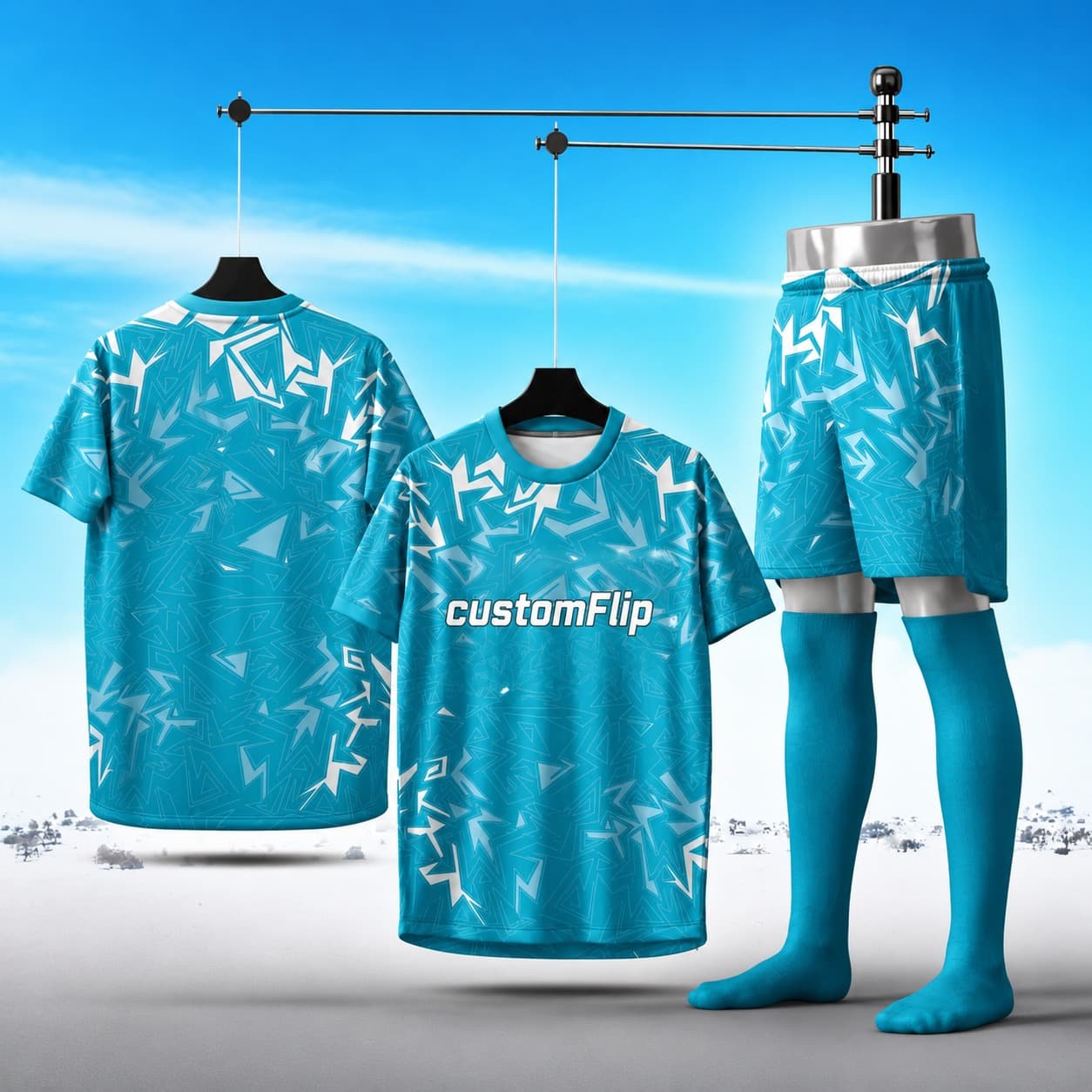 Custom Jersey Aqua Blue 2